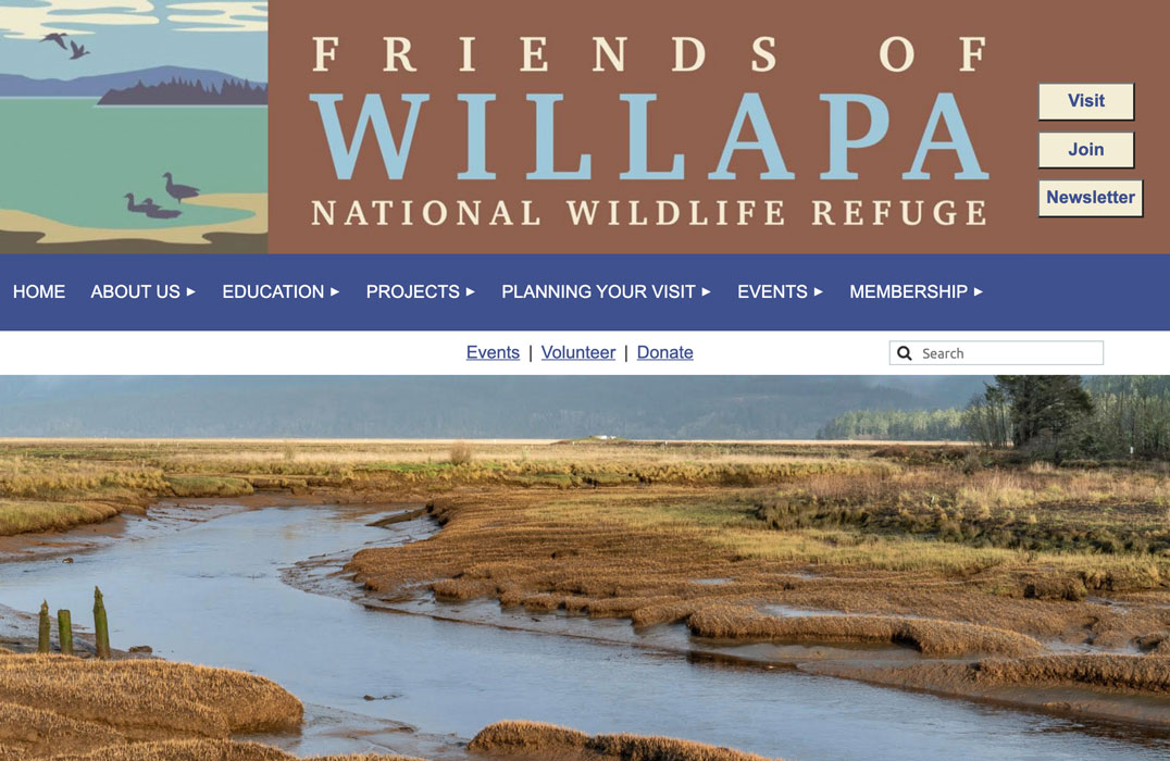 Friends of Willapa Wildlife Refuge home page Wild Apricot